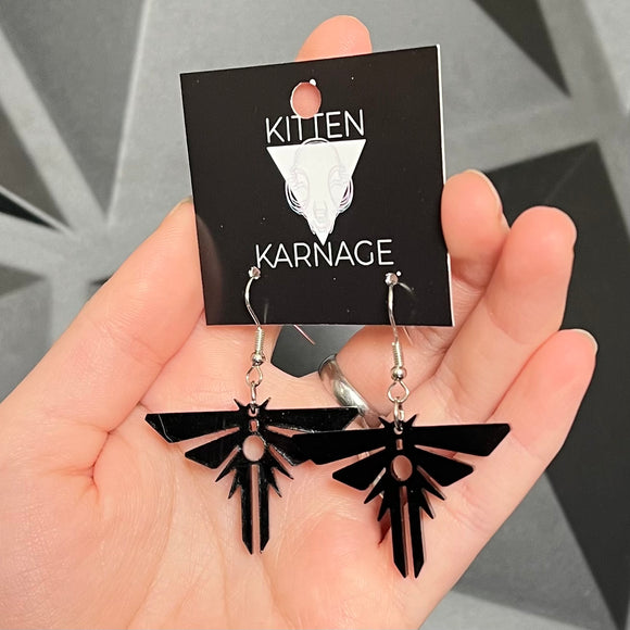 The Last Of Us Black Firefly TLOU Earrings