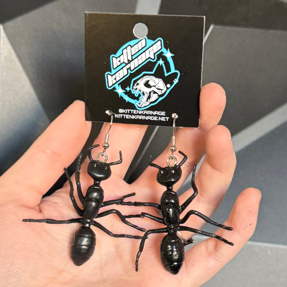 3D Ant Bug Insect Entomology Earrings