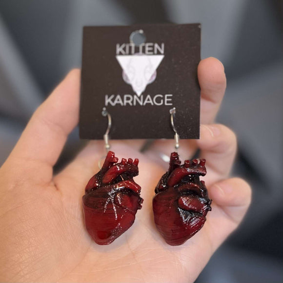 3D Printed Anatomical Heart Earrings