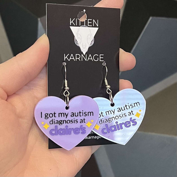 I Got My Autism Diagnosis At Claires Earrings