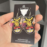 MULTIPLE OPTIONS Pikachu Pokemon Pokeball Earrings