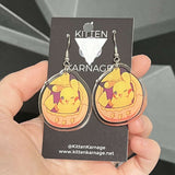 MULTIPLE OPTIONS Pikachu Pokemon Pokeball Earrings