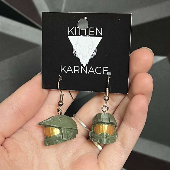 3D Printed Halo Master Chief Earrings