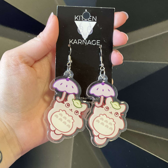 Umbrella Totoro Earrings